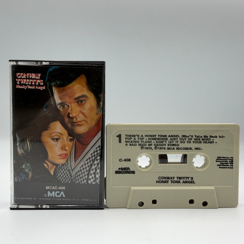 Conway Twitty Honky Tonk Angel Cassette Tape MCA Records MCAC-406 Vintage Rare